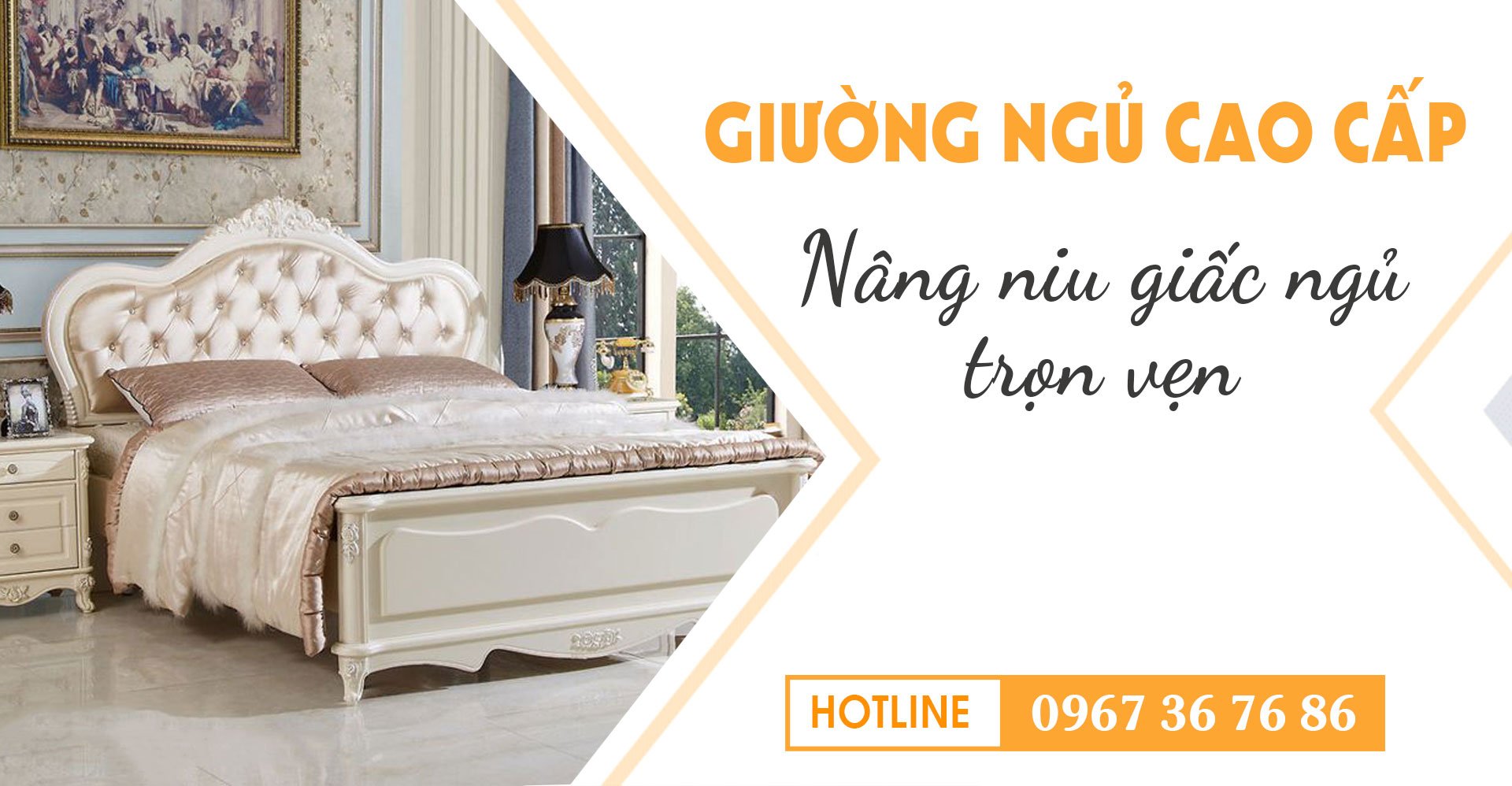 giường ngủ phong cách tân cổ điển 