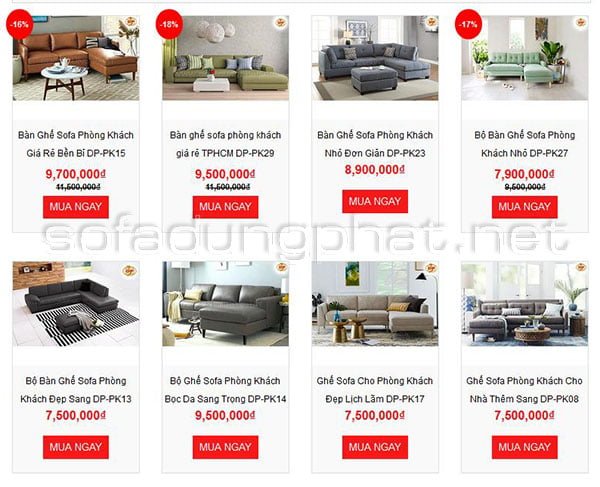Sản phẩm sofa phòng khách 