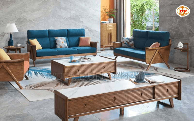 mẫu ghế sofa gỗ đẹp dễ kết hợp 