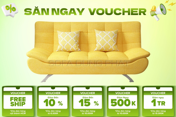 Ghế Sofa Giường Màu Vàng DP-BED36