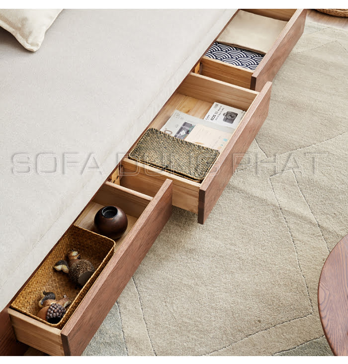 Hộc để đồ sofa giường gỗ