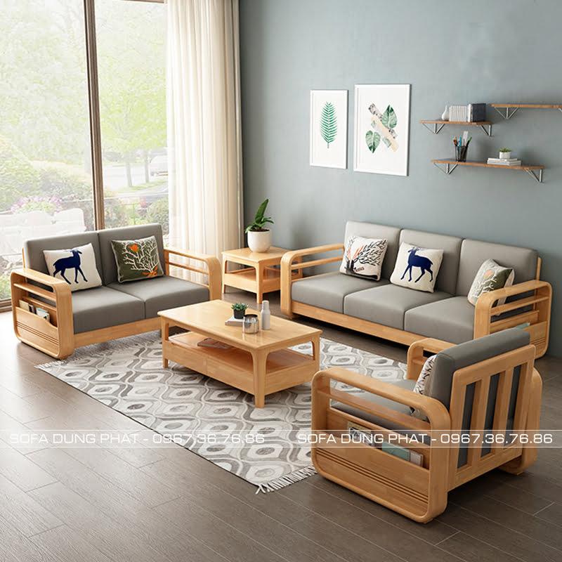 kích thước sofa gỗ phù hợp diện tích phòng khách