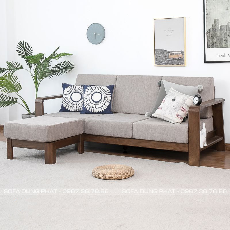 kích thước sofa gỗ chữ l