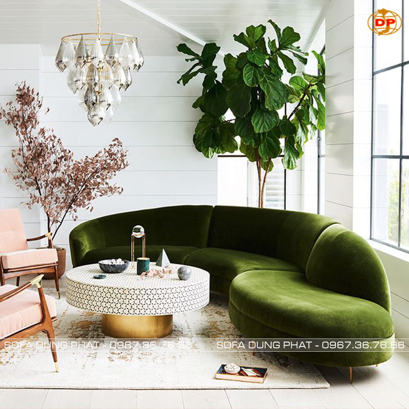 ghế sofa cong thích hợp cho phong cách hiện đại