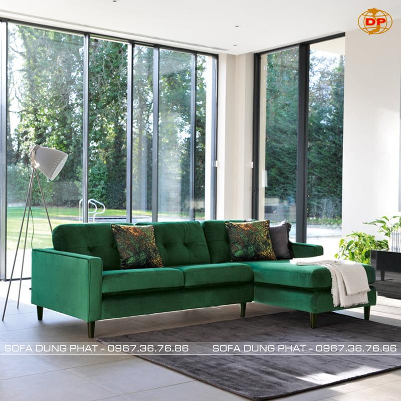 ghế sofa nhung cho phòng khách sang trọng