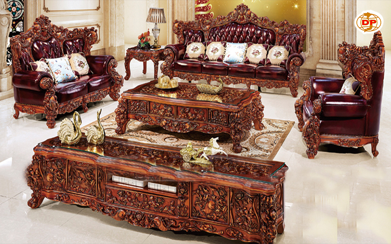 10+ Mẫu Sofa Phòng Khách giá rẻ hot nhất năm 2023 Bộ Ghế Sofa Phong Cách Cổ Điển Hoàng Tộc DP-CD62