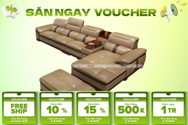 Sofa Cao Cấp Chất Liệu Da Đẹp Bóng Mịn DP-CC44