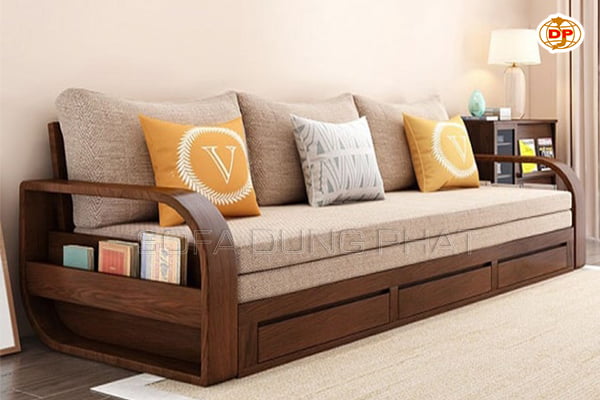 Ghế Sofa Giường Chất Liệu Gỗ Bền Đẹp Mộc Mạc DP-GK18