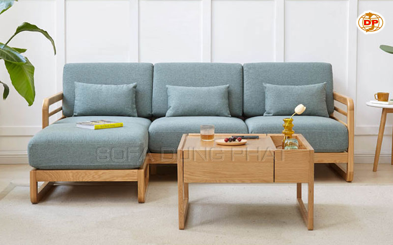 bộ sofa góc gỗ sồi chất lượng