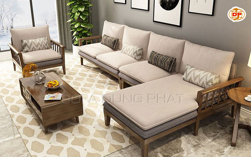 sofa góc bằng gỗ giá rẻ