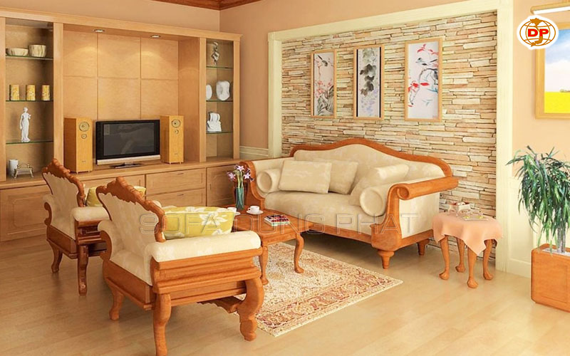 sofa gỗ cao cấp bền đẹp