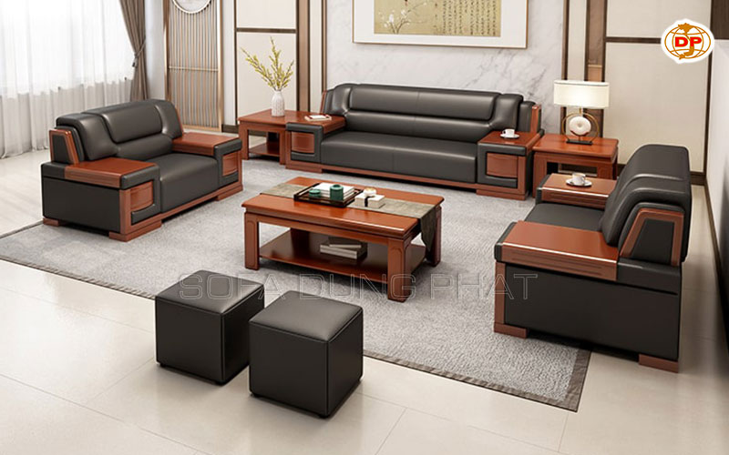 sofa gỗ văn phòng