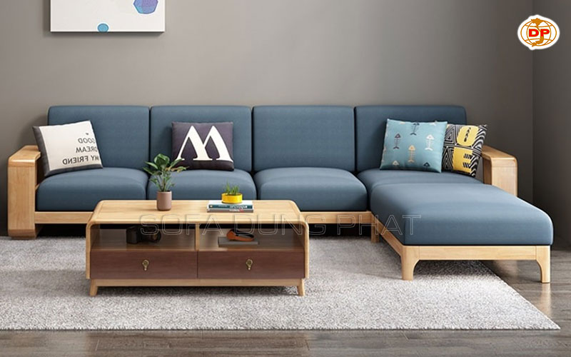 sofa góc bằng gỗ