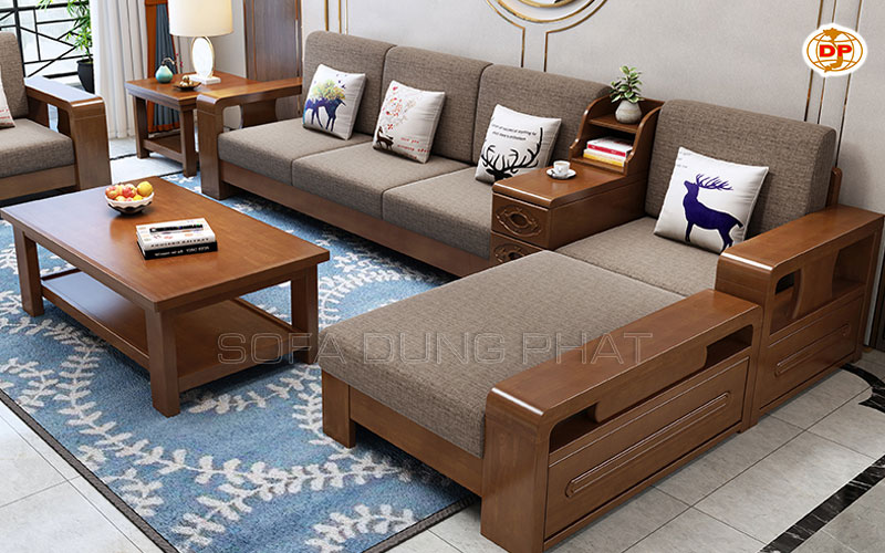 ghế sofa góc bằng gỗ