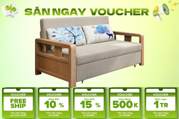 Ghế Sofa Giường Gỗ Nhập Khẩu DP-GK52
