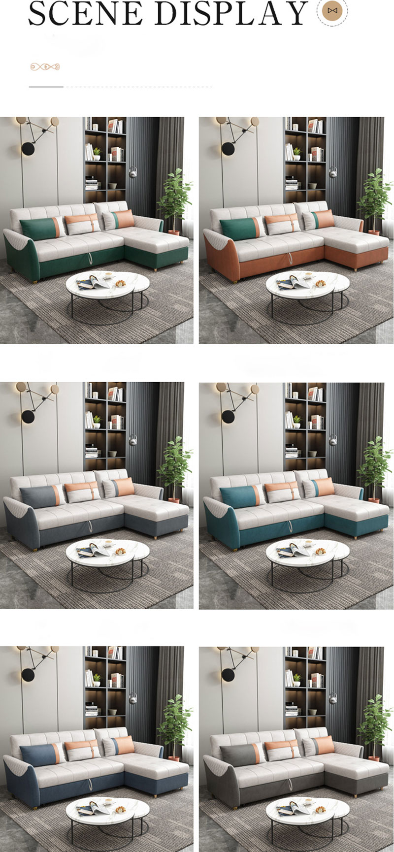 Sofa Giường Góc Đa Năng Phối Màu Tươi Trẻ DP-GK62 5