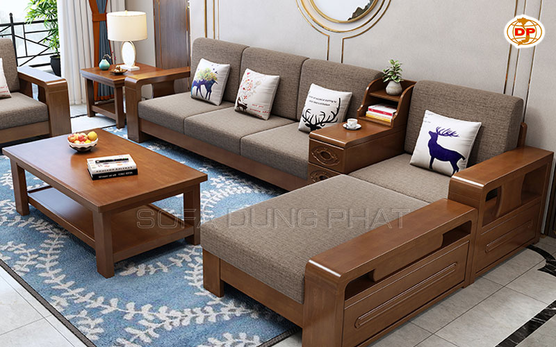 sofa góc gỗ bền đẹp