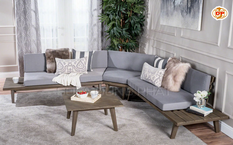 sofa góc gỗ hương xám giá rẻ
