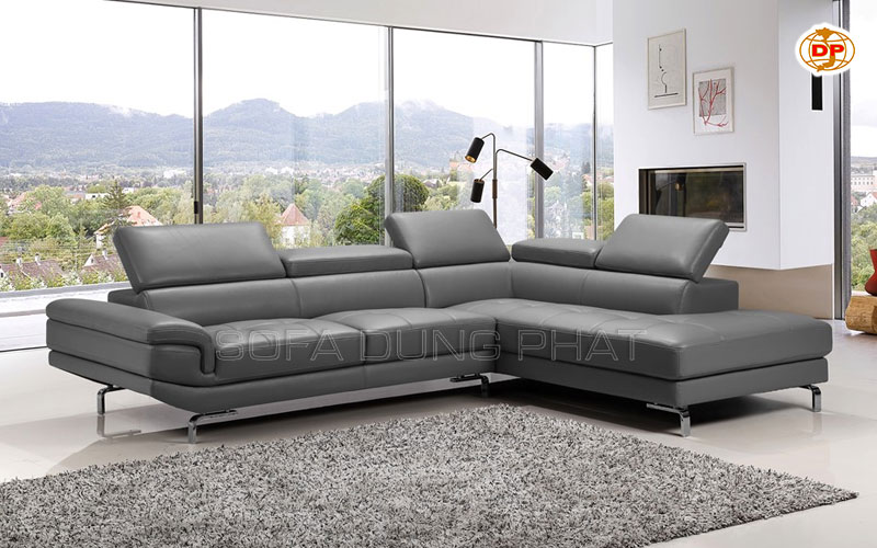 sofa da màu xám đẹp