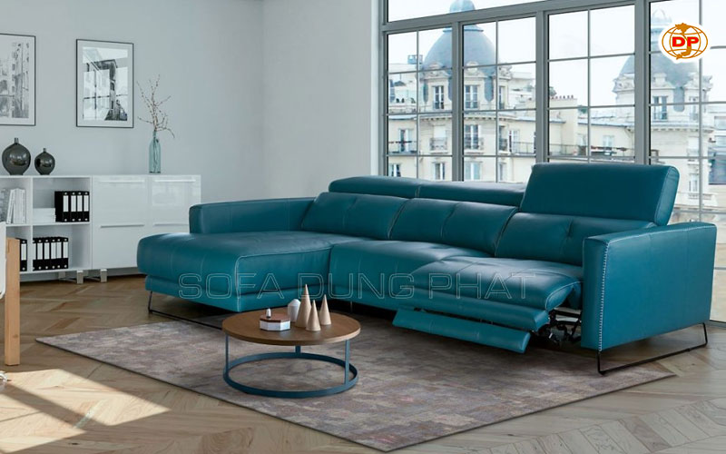 sofa da màu xanh giá rẻ