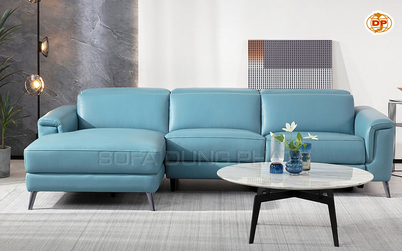 sofa da màu xanh bền tốt