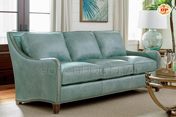 sofa da mau xanh dd