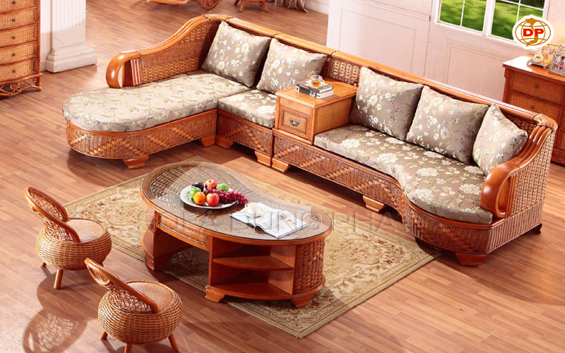 sofa góc l gỗ giá rẻ