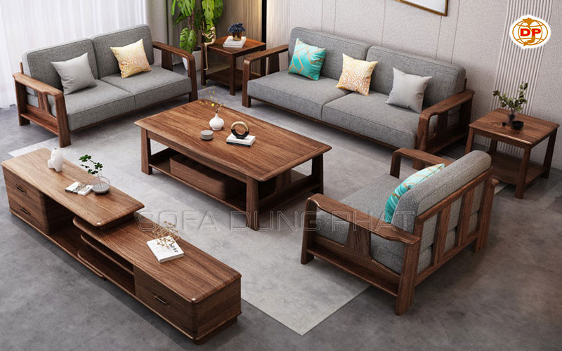bộ bàn ghế sofa gỗ phòng khách hiện đại