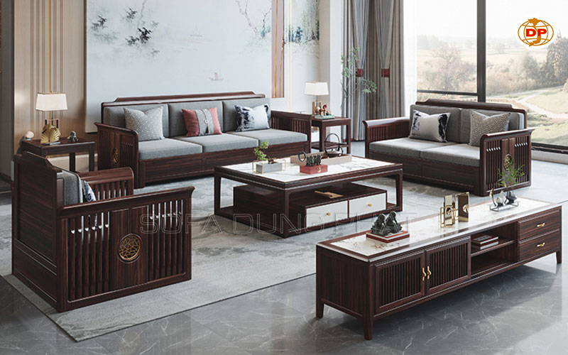 bàn ghế sofa gỗ phòng khách hiện đại đẹp