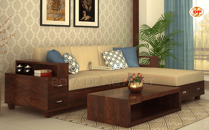 sofa góc gỗ Sồi đẹp