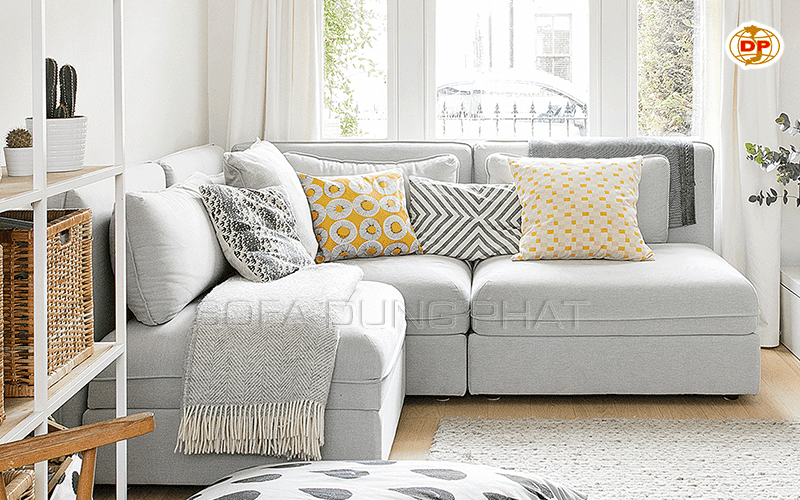 sofa đẹp cho phòng khách nhỏ có kích thước tiêu chuẩn
