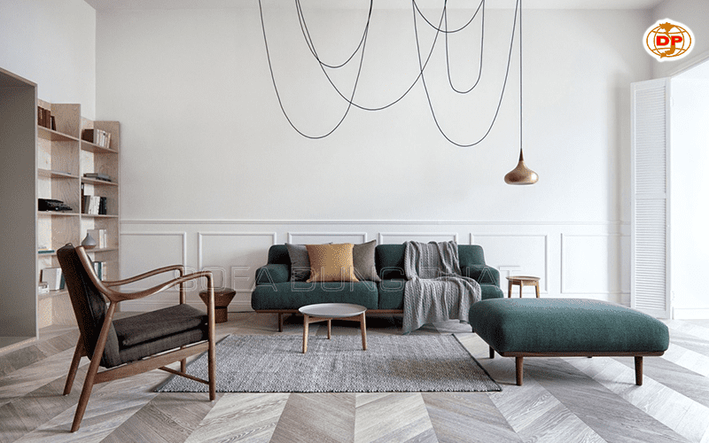 bộ sofa phòng khách giá rẻ chất liệu gỗ
