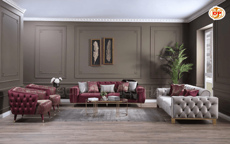 mẫu sofa phòng khách hiện đại màu sắc đẹp
