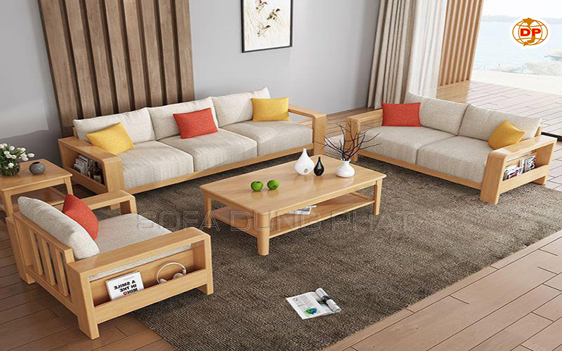 sofa gỗ cho phòng khách nhỏ