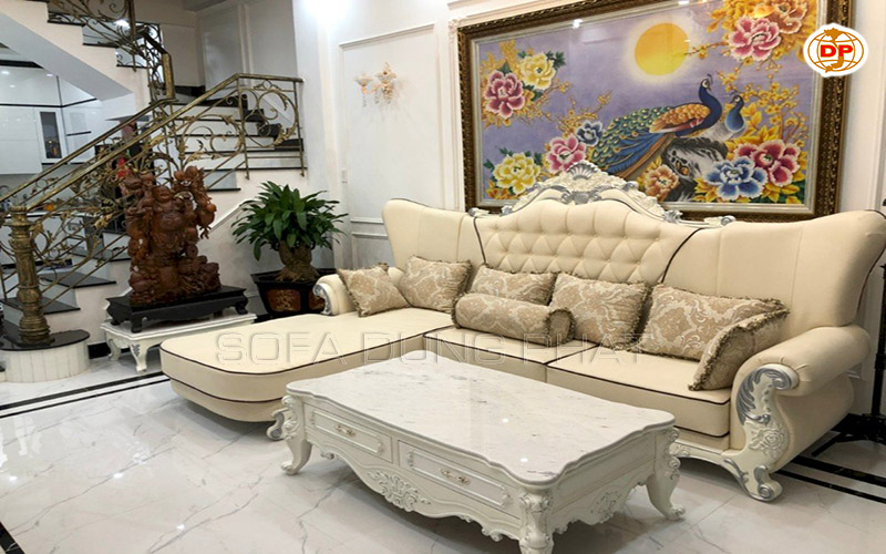 sofa goc tan co dien 6 sofa chữ L tân cổ điển